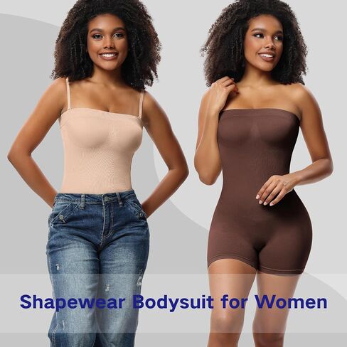 Narecte Women's Shapewear Bodysuit Tummy Control Butt Lifting Body Shaper Strapless Shapewear Corset Seamless Shapewear in Saudi Arabia