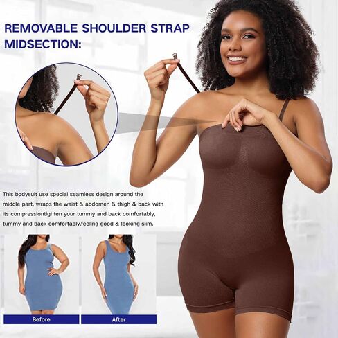 Narecte Women's Shapewear Bodysuit Tummy Control Butt Lifting Body Shaper Strapless Shapewear Corset Seamless Shapewear in Saudi Arabia