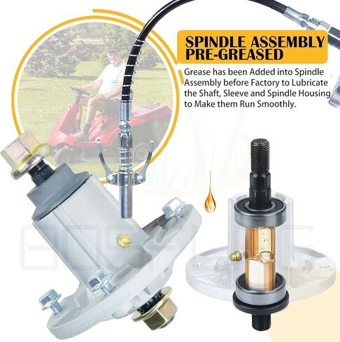 Pre-Greased GY21099 Spindle Assembly Replaces GY21099 Spindle kit Spindle Assembly GY21099 for D170 Spindle, 190C E180 G110 LA150 LA175 S180 100 Series Tractor in Kuwait