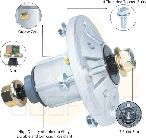 Pre-Greased GY21099 Spindle Assembly Replaces GY21099 Spindle kit Spindle Assembly GY21099 for D170 Spindle, 190C E180 G110 LA150 LA175 S180 100 Series Tractor in Kuwait