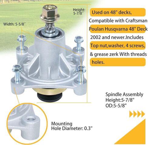 مسبقًا 587125201 يحل المغزل محل Husqvarna 587125201 Assembly Assembly Husqvarna 539107515 Husqvarna 532174358 ، 532174356 ، 174356 ، 174358 for husqvarna Z246 Rz463 Rz46i Rz46i in Kuwait