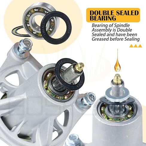 Pre-Greased 587125201 Spindle Replaces Husqvarna 587125201 Mandrel Assembly Husqvarna 539107515 Husqvarna 532174358, 532174356, 174356, 174358 for Husqvarna Z246 RZ4623 RZ46I RZ4623 Tractors in Kuwait