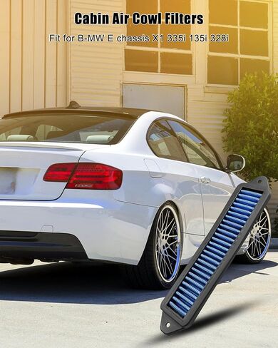 Cabin Air Cowl Filters Fit for B-MW E Chassis E82 E88 E90 E91 E92 E93 X1 335i 135i 328i in Saudi Arabia