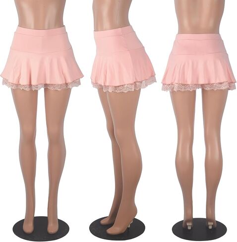 Nagfar Workout Skirts for Women Tennis Golf Casual with Inner Athletic Skorts, Elastic High Waistband with Contrast Stripes in Saudi Arabia