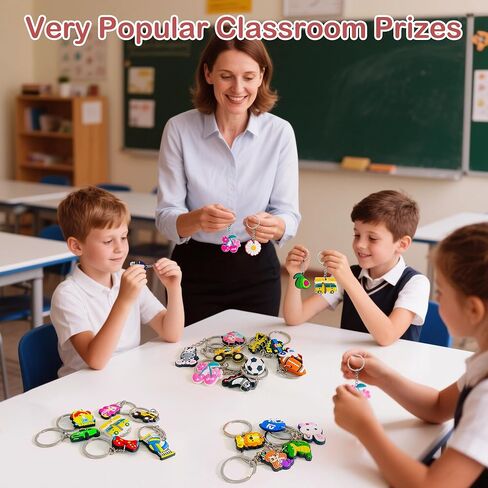 Jongdari Cute Keychains for Kids, Random Different Cartoon Assorted Mini Funny Backpack Key Chain Charms Bulk in Kuwait