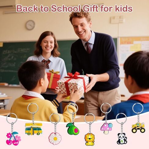 Jongdari Cute Keychains for Kids, Random Different Cartoon Assorted Mini Funny Backpack Key Chain Charms Bulk in Kuwait
