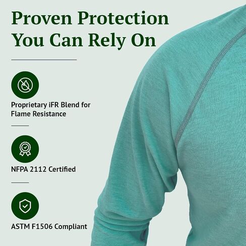 iFR Base Layer - Mens Long Sleeve Tee Shirts - Fire Resistant Shirts for Men - Fire Resistant Clothing in Saudi Arabia