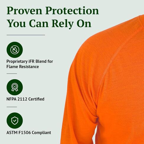 iFR Base Layer - Mens Long Sleeve Tee Shirts - Fire Resistant Shirts for Men - Fire Resistant Clothing in Saudi Arabia