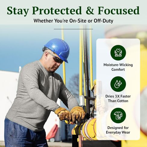 iFR Base Layer - Mens Long Sleeve Tee Shirts - Fire Resistant Shirts for Men - Fire Resistant Clothing in Kuwait