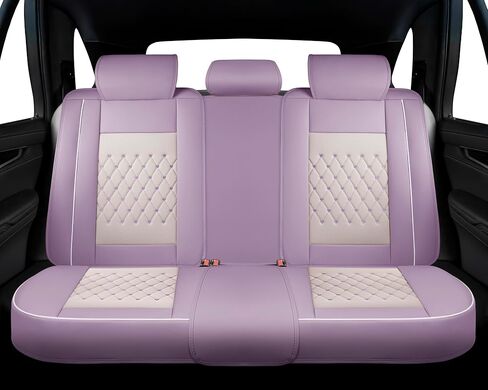 JielinKar Car Seat Covers Full Set Universal Auto Interior Accessories with Waterproof PU Leather for Cars SUV Pick-up Truck (Green-White) in Saudi Arabia