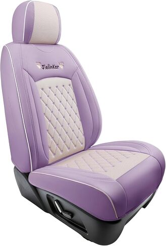 JielinKar Car Seat Covers Full Set Universal Auto Interior Accessories with Waterproof PU Leather for Cars SUV Pick-up Truck (Green-White) in Saudi Arabia