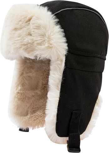 Faux Fur Trapper Hat Womens Winter Hats with Ear Flaps Ushanka Russian Hat for Men Cossack Hunter Cap Eskimo Ski Hat in Saudi Arabia