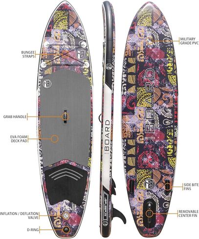 Inflatable Stand Up Paddle Boards 11′×33″×6″ with Thick Excellent SUP Paddle Board Accessories, Wide and Stable High Load Inflatable Paddle Board Suit for Youth and Adults in Kuwait