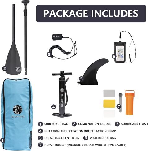 Inflatable Stand Up Paddle Boards 11′×33″×6″ with Thick Excellent SUP Paddle Board Accessories, Wide and Stable High Load Inflatable Paddle Board Suit for Youth and Adults in Kuwait