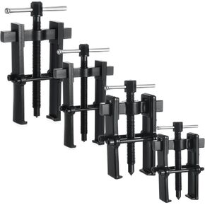 4 Pcs Bearing Puller 2'' 3'' 4'' 6'' Adjustable 2 Jaw Gear Puller Set Carbon Steel Removal Tool for Pulleys Flywheels Motorcycle Bearings Gears