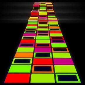 Haull 138 × 59 بوصة النيون الخفيفة UP رقص رقص زخارف الحفلات Blacklight Glow في الفلورسنت الأشعة فوق البنفسجية المظلمة لصالح حفل ​​زفاف عيد ميلاد الكرنفال (DOT)