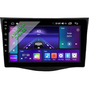 Asure Car Stereo ، نظام الملاحة Android GPS 9 بوصة لـ Toyota RAV4 2006-2011 ، تخزين 64 جيجا بايت ، 2GB RAM ، Android Auto ، Wireless Carplay ، Bluetooth