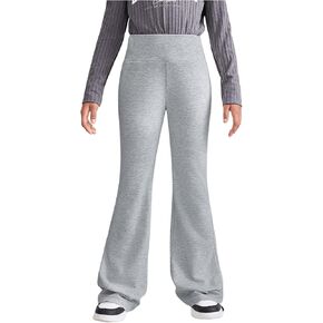 Girl's Elastic High Waisted Flare Pants Casual Sports Bell Bottoms Sweatpants