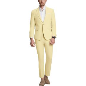Mens Suit Slim Fit 2 Piece Suits for Men Formal Suit Jacket Pants Business Casual Suits Wedding Prom Tuxedos