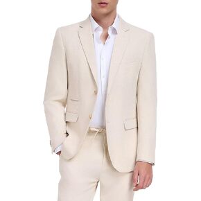 Men Linen Suits 2 Piece Summer Beach Suit Casual Holiday Outfits Lightweight Groomsmen Blazer Pants Set Wedding Prom Tuxedos