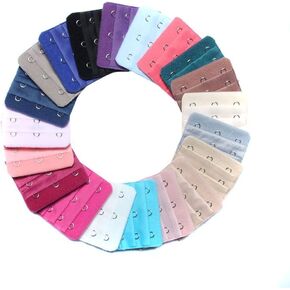vipolish 22pcs تمديدات حمالة صدرية النسائية 3 خطاف 3 صفوف صدرية امتداد لون عشوائي عشوائي