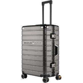 2-Piece Zipperless Luggage Set | 20/26 Inch Airline Approved | TSA Lock, Scratch-Proof Hardshell & Silent Wheels | Lightweight Carry-On for Business Travel (Black)