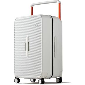 mixi 26 Inch Large Checked Luggage Suitcase with Spinner Wheels Upgrade Wide Handle PC Hard Shell Rolling Travel Suitcase with TSA Lock, Rock Gray
