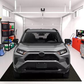 7.8x16 FT Garage Floor Mat for Golf Cart, Mid-Size SUV, Non-Slip Heavy Duty Oil Mat, Under Car Containment Garage Rugs, Felt and Rubber Material Mat