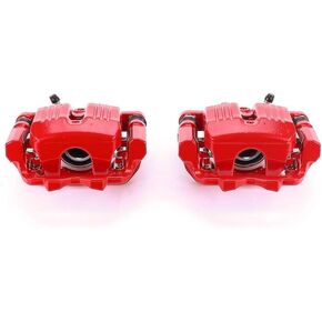 Power Stop Rear S3190 Pair of High-Temp Red Powder Coated Calipers For Acura RL 2005-2012/Acura RL 2005-2012 [Vehicle Specific]