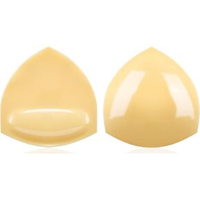 SERMICLE Both Sides Sticky Bra Inserts - Self Adhesive Boob Pads Bra Pad Double-Sided Bra Inserts Push up Pad(Beige 1 Pair, B/C Cup)