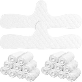 20Pcs Cotton Bra Liners, Under Breast Sweat Pads for Women White Reusable Absorb Bra Liner for Sweating Rash