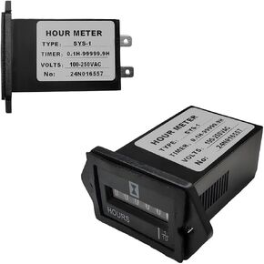 DC 10-80V Mechanical Hour Meter, Snap in Automotive Replacement Hour Meter Gauges, Professional Battery Powered Equipment for Golf Carts, Generator, ATV, Lawn Mower