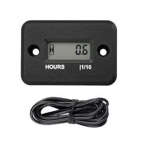 Runleader Digital Mini LCD Hour Meter for Gasoline Engine Powered Lawn Mower Generator Motorcycle Outboard Motor Boat etc.