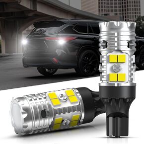 LASFIT 921 LED Reverse Backup Light Bulbs Fit for 2008-2023 2024 2025 Toyota Highlander, 6000K Cool White Super Bright OEM 912 W16W Replacement, 2 pcs