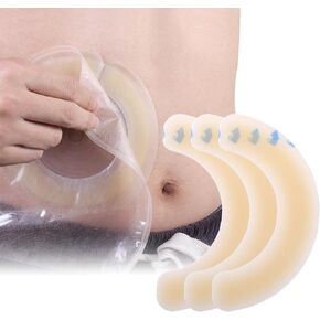 Ostomy Barrier Strips,Skin Adhesive Stoma Isolation Strip,Medical Grade Hydrogel Waterproof Leakage,Elastic Stoma Fixing Strip for Ostomy,Colostomy,Ileostomy,and Urostomy Supplies (20PCS)