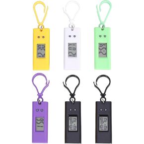 Keychain Pocket Watch:Clip Digital Watch for Student,6 pcs,Random Color