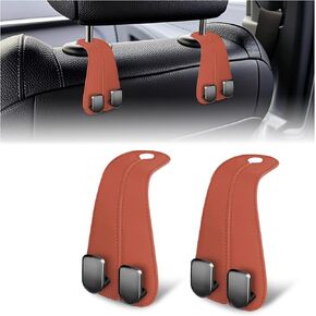 2Packs مقعد السيارة خطاف ، خطاف مسند للسيارة ، محفظة السيارة ، منظم تخزين شماعات السيارة ، خطاف السيارة للمحافظ والحقائب (أسود)