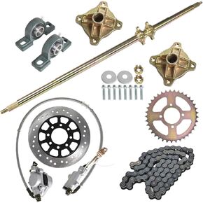 44in Go Kart Rear Axle Shaft Assembly Complete Kit Replacement for Go Kart ATV Quad Trikes Golf Carts
