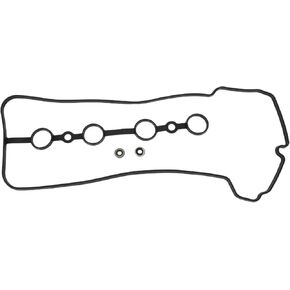 Valve Cover Gasket No.1121321011 with Exhaust Valve Stem Seals Cylinder Head Valve Seal Gasket for Toyota Yaris 2006-2018 for Scion xA 2004-2006 Black Rocker Cover Gasket