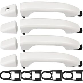 APPERFiT Exterior Door Handles w/Gaskets Set Chrome Compatible with 2014-2020 Chevy Chevrolet Silverado Suburban Tahoe, GMC Sierra Yukon Door Parts 84713663 84711849 22923609
