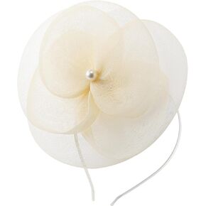 Zeyune Fascinators Hats for Women Tea Party Elegant Headband Derby Hats with Hair Clip for Wedding Bride Party