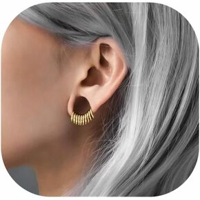 10pcs Stack Nose Rings Hoop, 316L Stainless Steel Helix Piercing Jewelry, Cartilage Earrings, Tragus Daith Rook Piercing Jewelry Septum Ring 16G