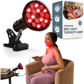 LifePro InfraGlow NIR & Red Light Therapy Lamp, Infrared Red Light Bulb with 18 LEDs & Clip-On Design, at-Home Therapy for Body, Chronic Pain Relief, Skin Wellness & Recovery