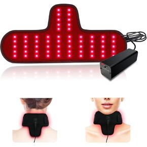 Red Light Therapy for Neck & Wrist, Rechargeable 5000mAh Battery Infrared Red Light Therapy Belt for Body, Portable Near Infrared Neck Wrap for Home and Office