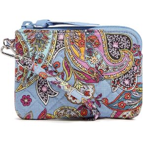 Vera Bradley Women's Cotton Clip & Zip Mini Pouch Wallet