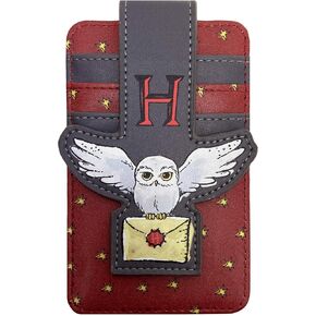 Harry Potter Card Holder Owl Hedwig Wallet Slim Compact (Maroon)