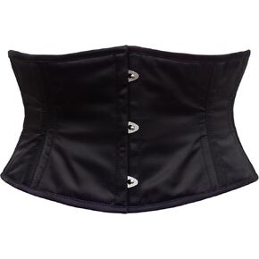 Dewans Corset Steel Boned Corset Womens Underbust Waspie Corset Heavy Duty Cincher Short Torso Corset