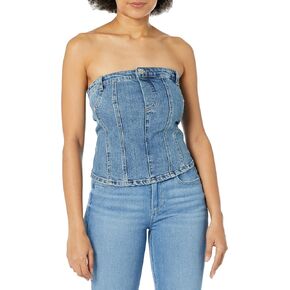 [BLANKNYC] Womens Women's Denim Bustier With Smocking Detail