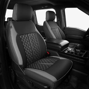 مخصص لغطاء مقعد Ford F150 2021 2022 2023 2024 2025-غطاء مقعد الشاحنة الجلدي الكامل من أجل 2021-2025 F150 XL/XLT/Lariat F150