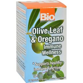 Bio Nutrition Immune Wellness Supplement 60 Vegetarian Capsules | Olive Leaf and Oregano | Minerals and Antioxidants for General Health Support | Immune Support